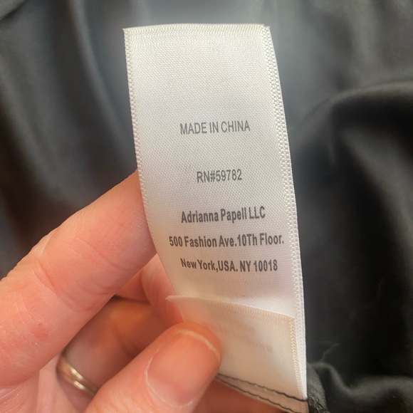 Adrianna Papell Dress Womens 6 Black Lace Floor Length Gown Formal Evening Event - Picture 7 of 10